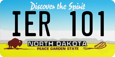 ND license plate IER101