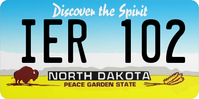 ND license plate IER102