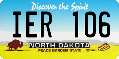 ND license plate IER106