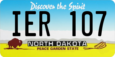 ND license plate IER107