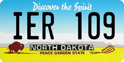 ND license plate IER109