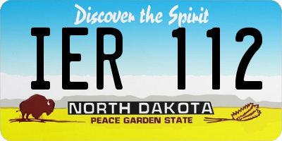 ND license plate IER112