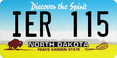 ND license plate IER115