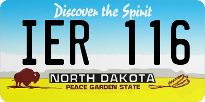 ND license plate IER116