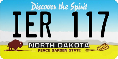 ND license plate IER117