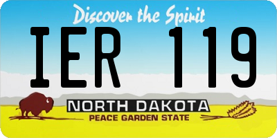 ND license plate IER119
