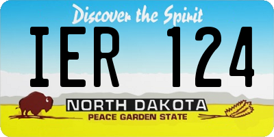 ND license plate IER124
