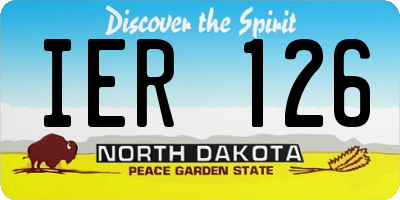 ND license plate IER126