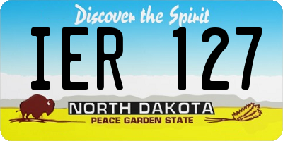 ND license plate IER127