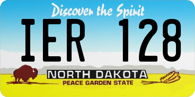 ND license plate IER128