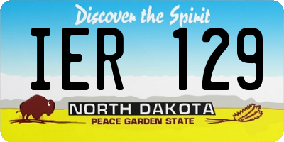 ND license plate IER129