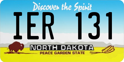ND license plate IER131