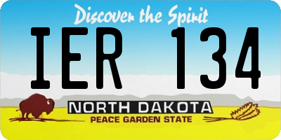 ND license plate IER134