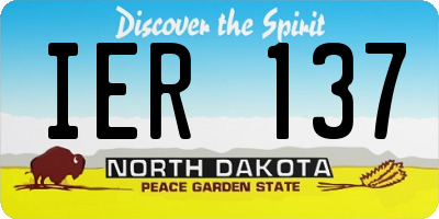 ND license plate IER137