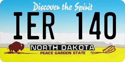 ND license plate IER140