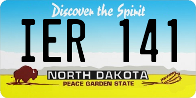 ND license plate IER141