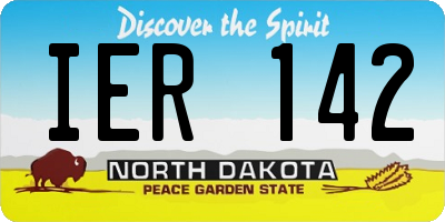 ND license plate IER142
