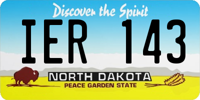 ND license plate IER143