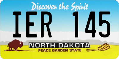 ND license plate IER145