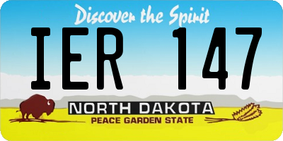 ND license plate IER147