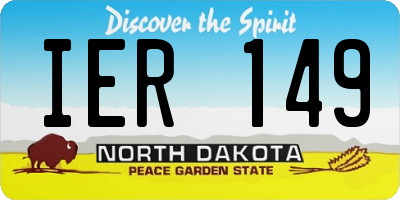 ND license plate IER149