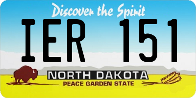 ND license plate IER151