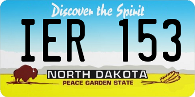 ND license plate IER153