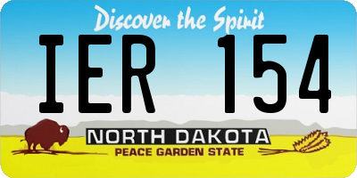 ND license plate IER154