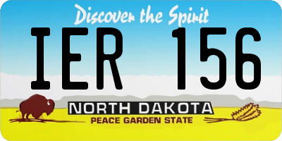 ND license plate IER156