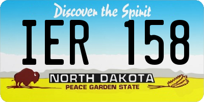 ND license plate IER158