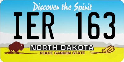 ND license plate IER163