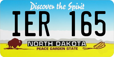 ND license plate IER165