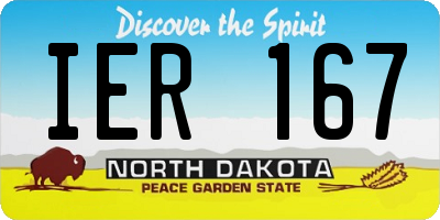ND license plate IER167