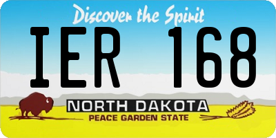 ND license plate IER168