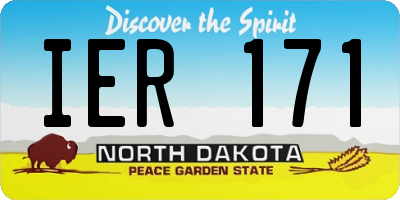 ND license plate IER171