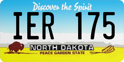 ND license plate IER175