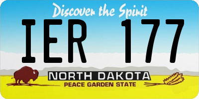 ND license plate IER177