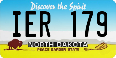 ND license plate IER179