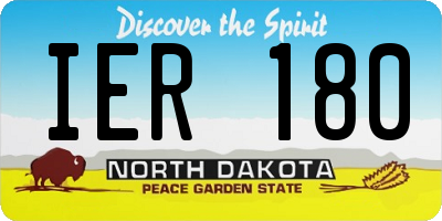 ND license plate IER180