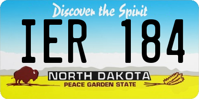 ND license plate IER184
