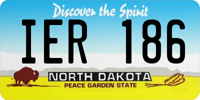 ND license plate IER186