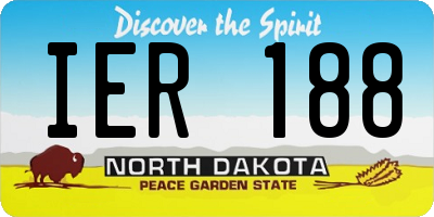 ND license plate IER188