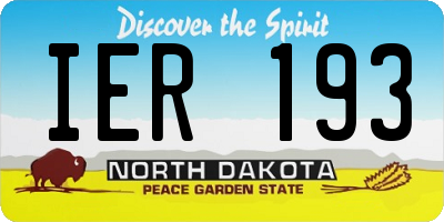 ND license plate IER193