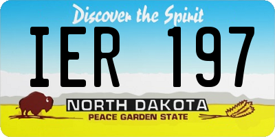 ND license plate IER197