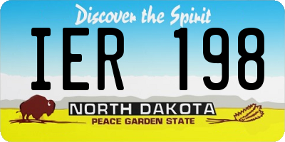 ND license plate IER198