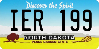ND license plate IER199