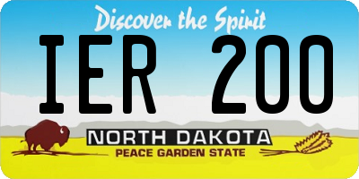 ND license plate IER200