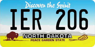 ND license plate IER206