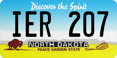 ND license plate IER207