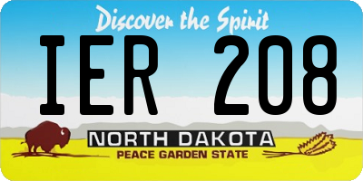 ND license plate IER208